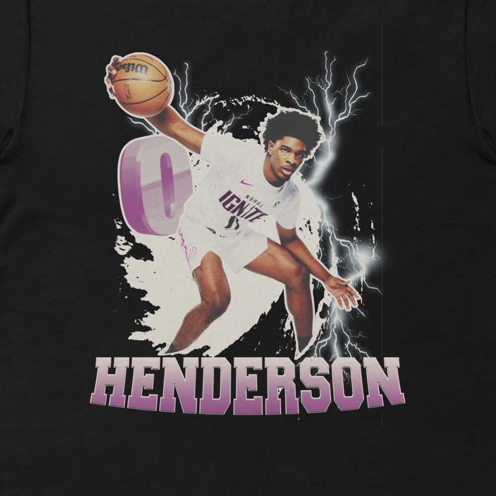 printful Scoot Henderson 0 NBA G League Ignite Player Graphic T-Shirt Black / XXL